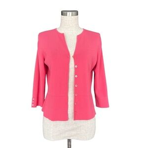 Talbots Vibrant Pink Cardigan Sweater
